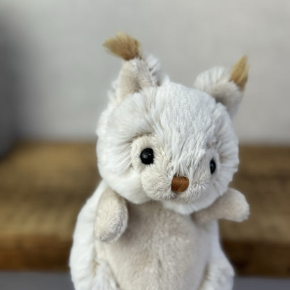 Barbara Bukowski Bear - Baby Blixten Squirrel Small Grey Cute Woodland Beanie 7"