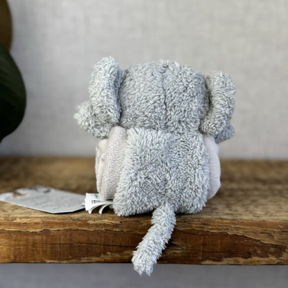 Jellycat Nugget Elephant Roll Up Comforter - Grey Elephant Comfort Blanket Baby 