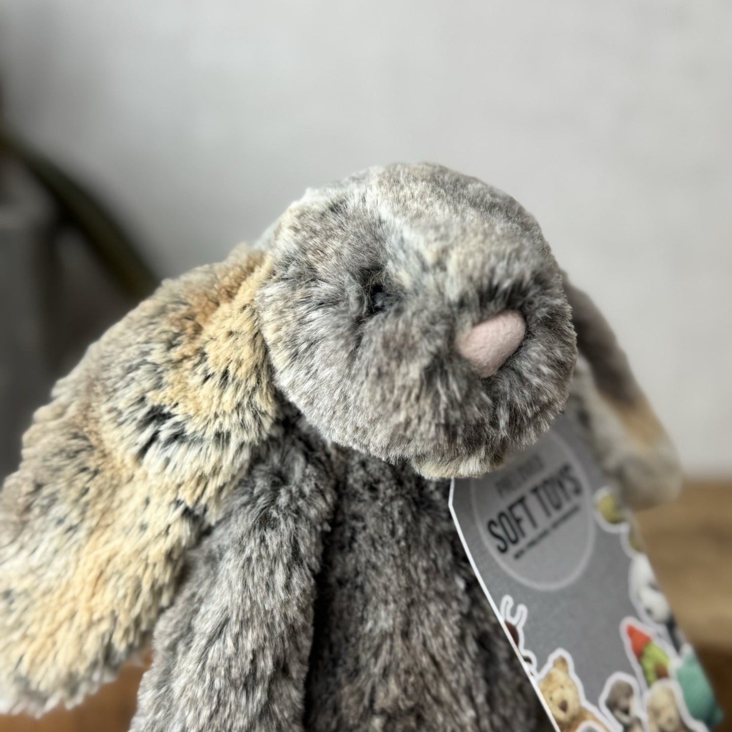Jellycat Small Cottontail Bunny - Woodland Bunny - Brown Grey Bunny Small 8”