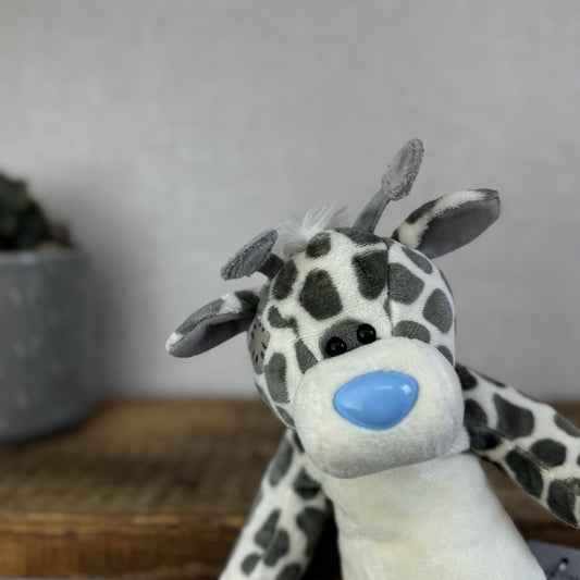 Blue Nose Friends Floppy Friends Twiggy- Beanbag Giraffe Soft Toy Grey/White 11"