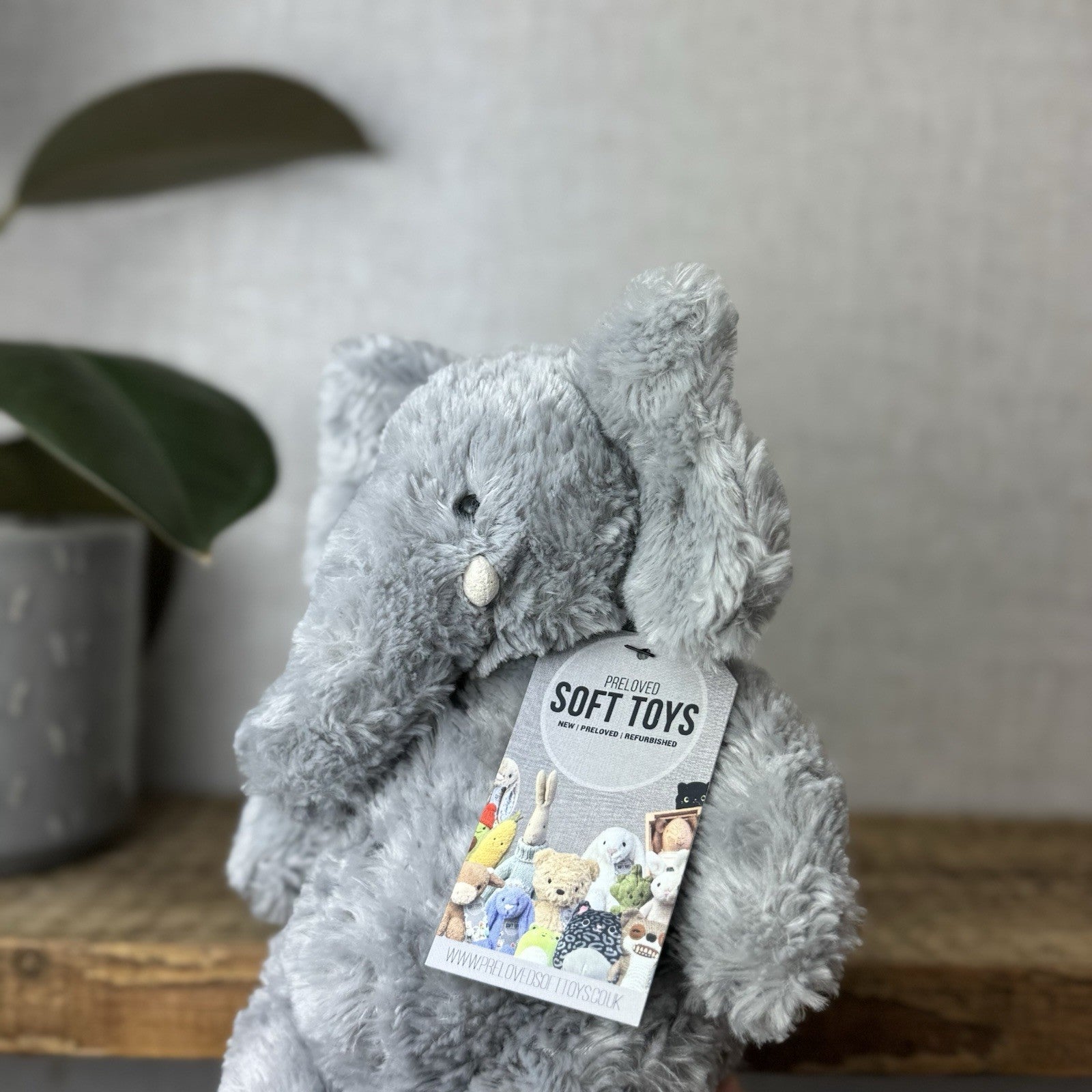 Jellycat Bartlesham Elephant - Small Bartlesham Grey Elephant Rare Vintage 10”