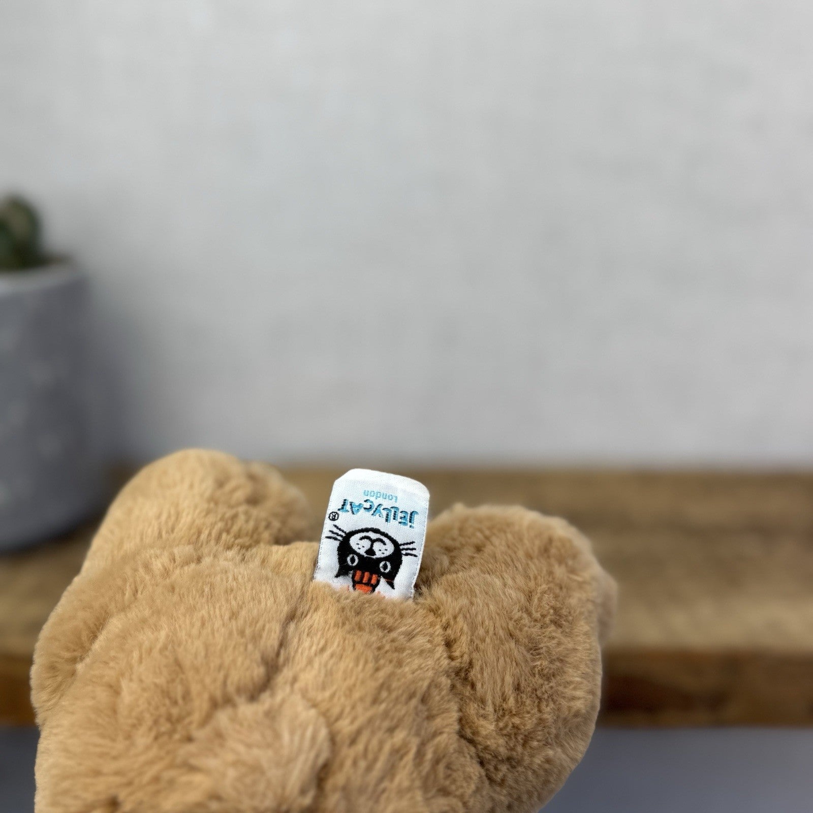 Jellycat Small Cecil Bear - Small Sitting Brown Bear Beanie Plush Retired 8"