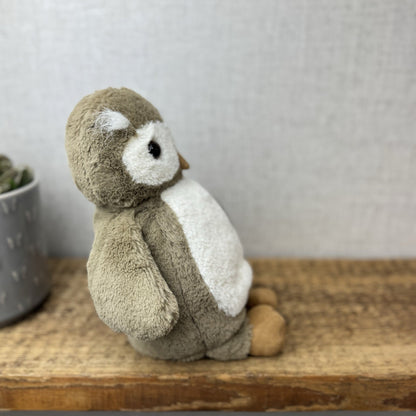 Jellycat Bashful Barn Owl - Medium Brown Owl Beanie Soft Toy Plush Bird 12”