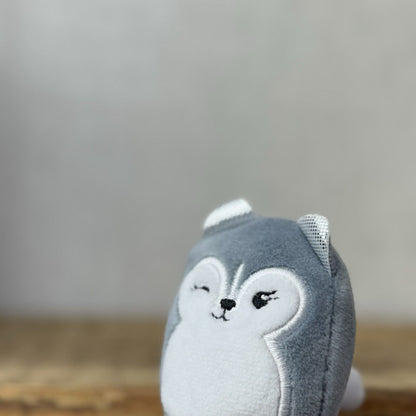Squishmallow Squishville - Heidi The Winking Wolf - Small Grey Wolf 2” Squish