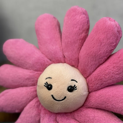 Jellycat Fleury Gerbara Small - Small Pink Flower Soft Toy With Tags Retired 8"