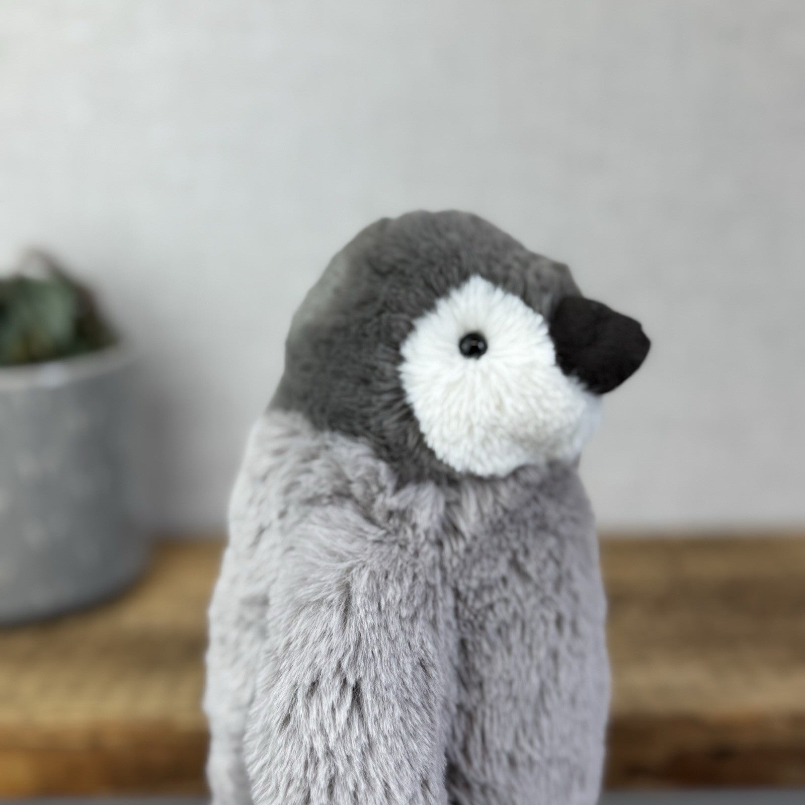 Jellycat Percy Penguin Medium Soft Plush Toy -  Grey Fluffy Penguin Plush 10"
