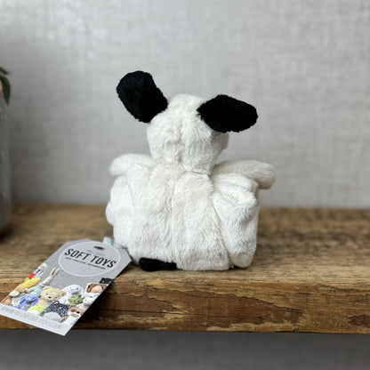 Jellycat Bashful Puppy Roll Over Comforter - Bashful Black & White Dog Soother