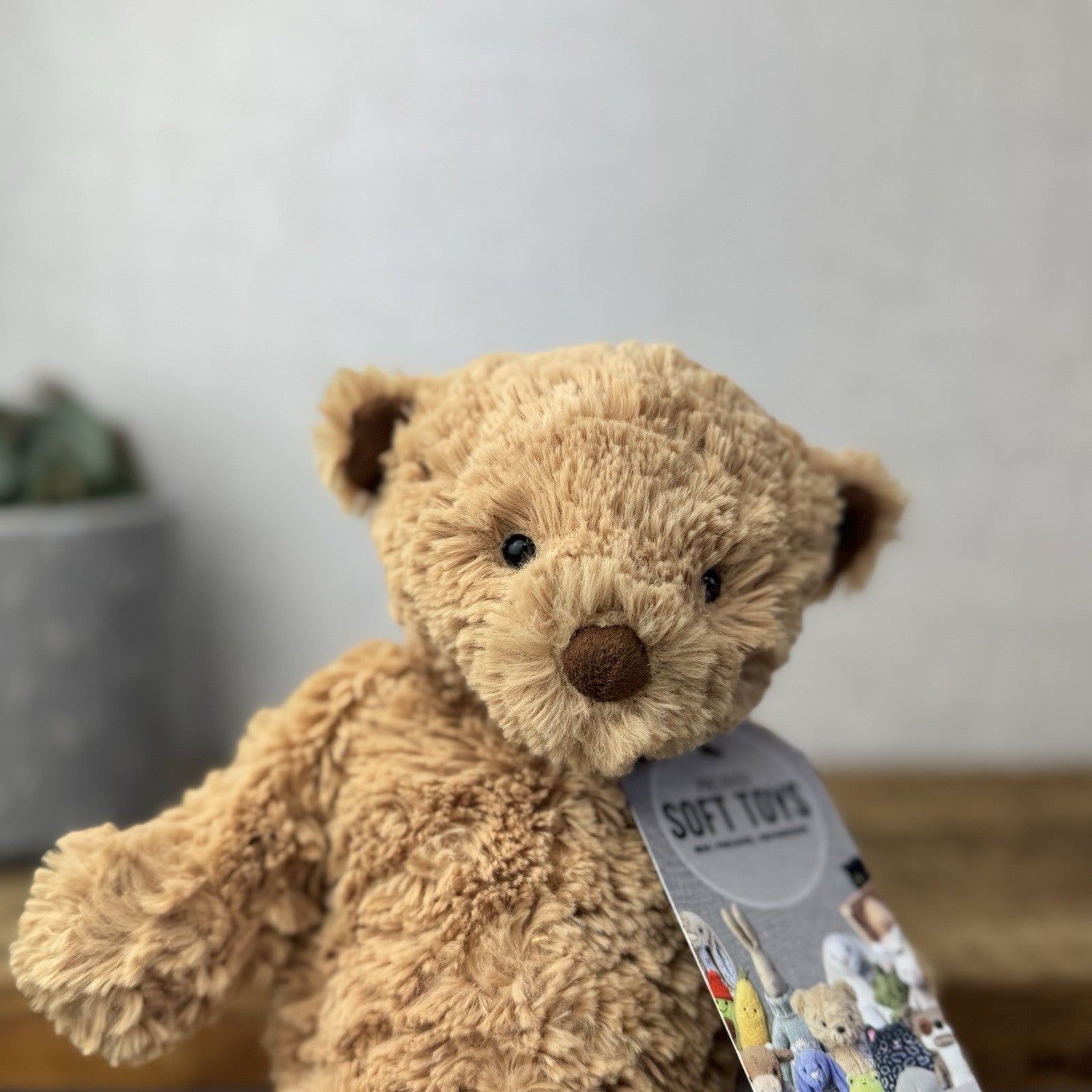 Jellycat MillyBoo Bear - Small Textured RARE Traditional Brown Bear Vintage 10"
