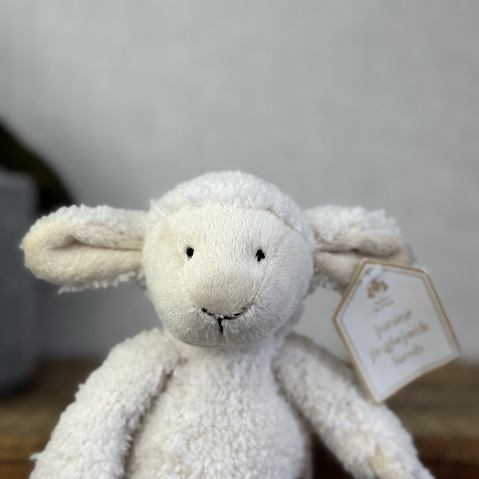 Jellycat Jellykitten Junior Jinglejack Lamb - Vintage Tiny Lamb (Slackajack) 9”