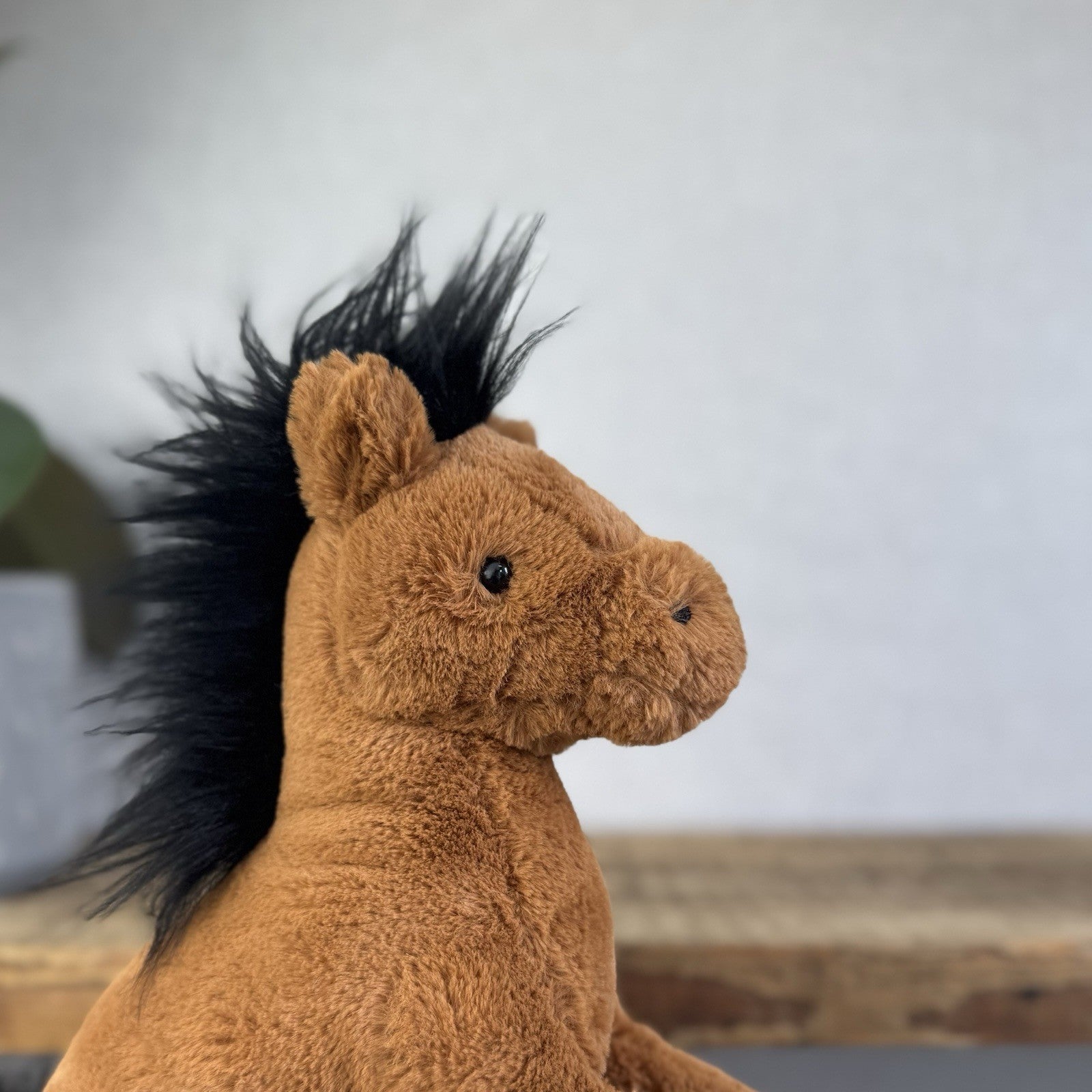 Jellycat Medium Clover Pony - US Version Medium Chestnut Brown Pony Plush 12"