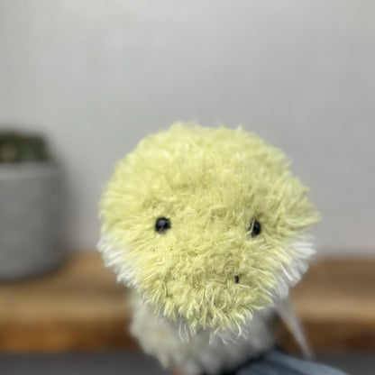 Jellycat Little Snake - Fluffy Light Green Snake Beanie Plush Curly Hair 7”