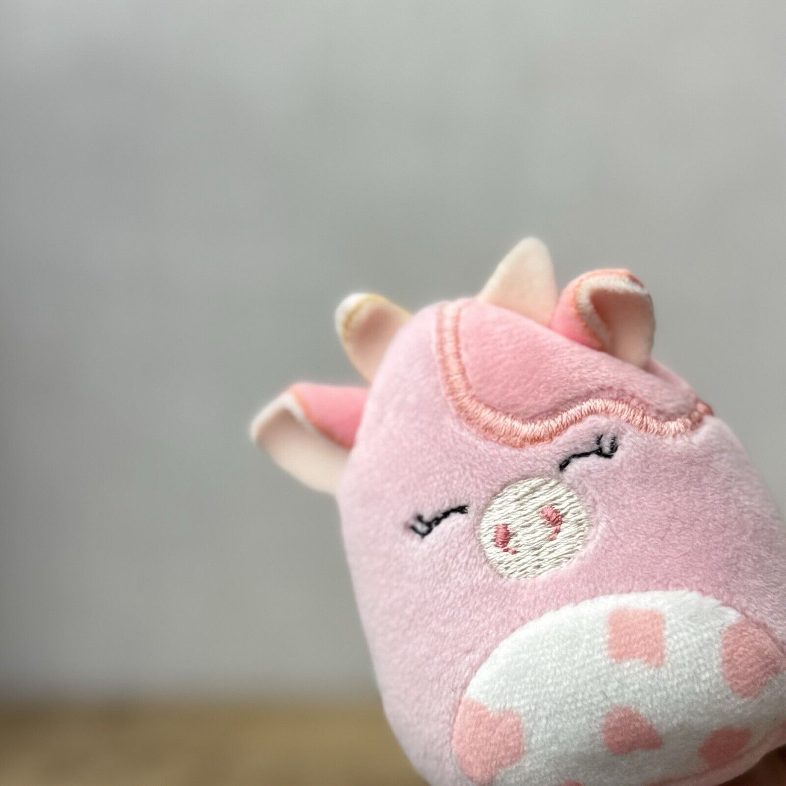 Squishmallows Squishville - Clay The Cow - Pink Cow Plush Squishmallow Tiny 2"