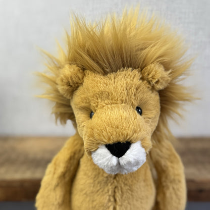 Jellycat Medium Bashful Lion Soft Toy - Yellow Lion Beanie Plush 12" BNWT