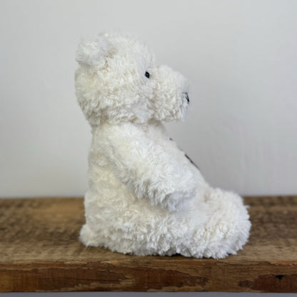 Jellycat  Edmund Cream Bear - White Medium Beanie Bear Retired Old Style 11"