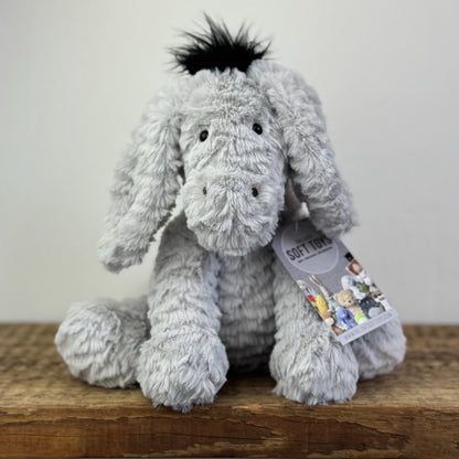 Jellycat Fuddlewuddle Donkey (First Release) Light Grey Textured Donkey Plush 8"