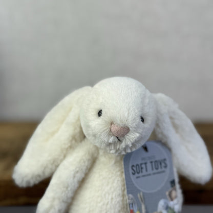 Jellycat Small Bashful Cream Bunny Rabbit - Small Off White Rabbi Plush 8"
