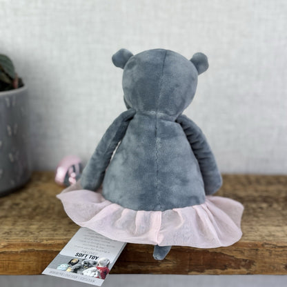 Jellycat Medium Dancing Darcy Hippo Ballerina - Animal In Tutu Retired 12”
