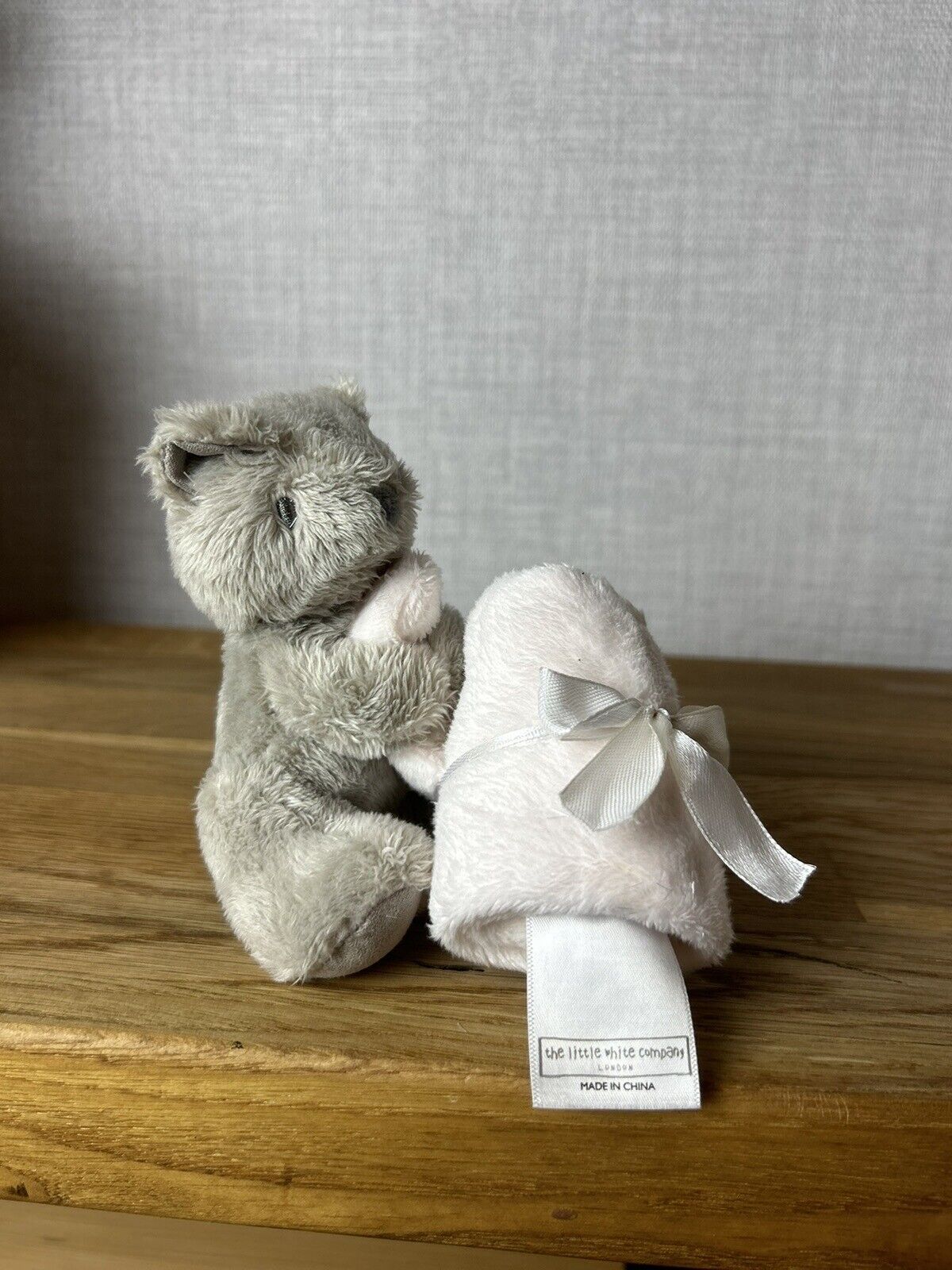 The Little White Company Buttons Bear Comforter - Girls Comforter - Soother Pink