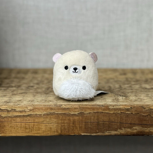 Squishmallow Squishville Mini Polar Bear Brooke - Tiny White Bear Squish 2"