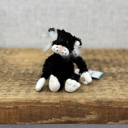 Jellycat Dodger The Alley Cat Keyring- Rare Vintage Jellycat Miniature With Tags