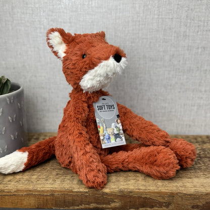 Jellycat Smuffle Fox - Medium Long Limbed Textured Fox Woodland Beanie Rare 15"