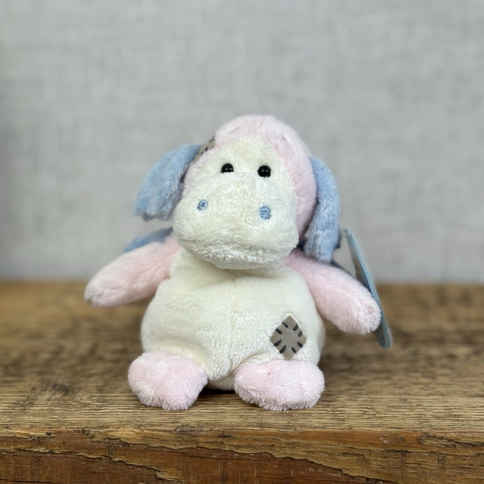 Blue Nose Friends Flash Dragon #121 - Mini Pink/Cream Dragon Soft Toy With Tags