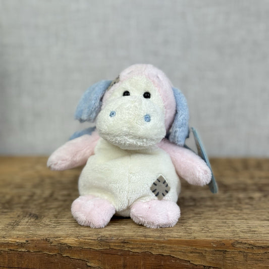 Blue Nose Friends Flash Dragon #121 - Mini Pink/Cream Dragon Soft Toy With Tags