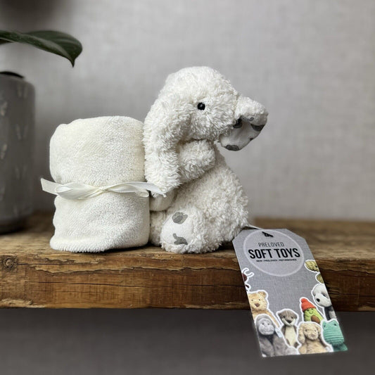 Jellycat Moonbeam Elephant Soother - White Nugget Elephant Soother Comforter