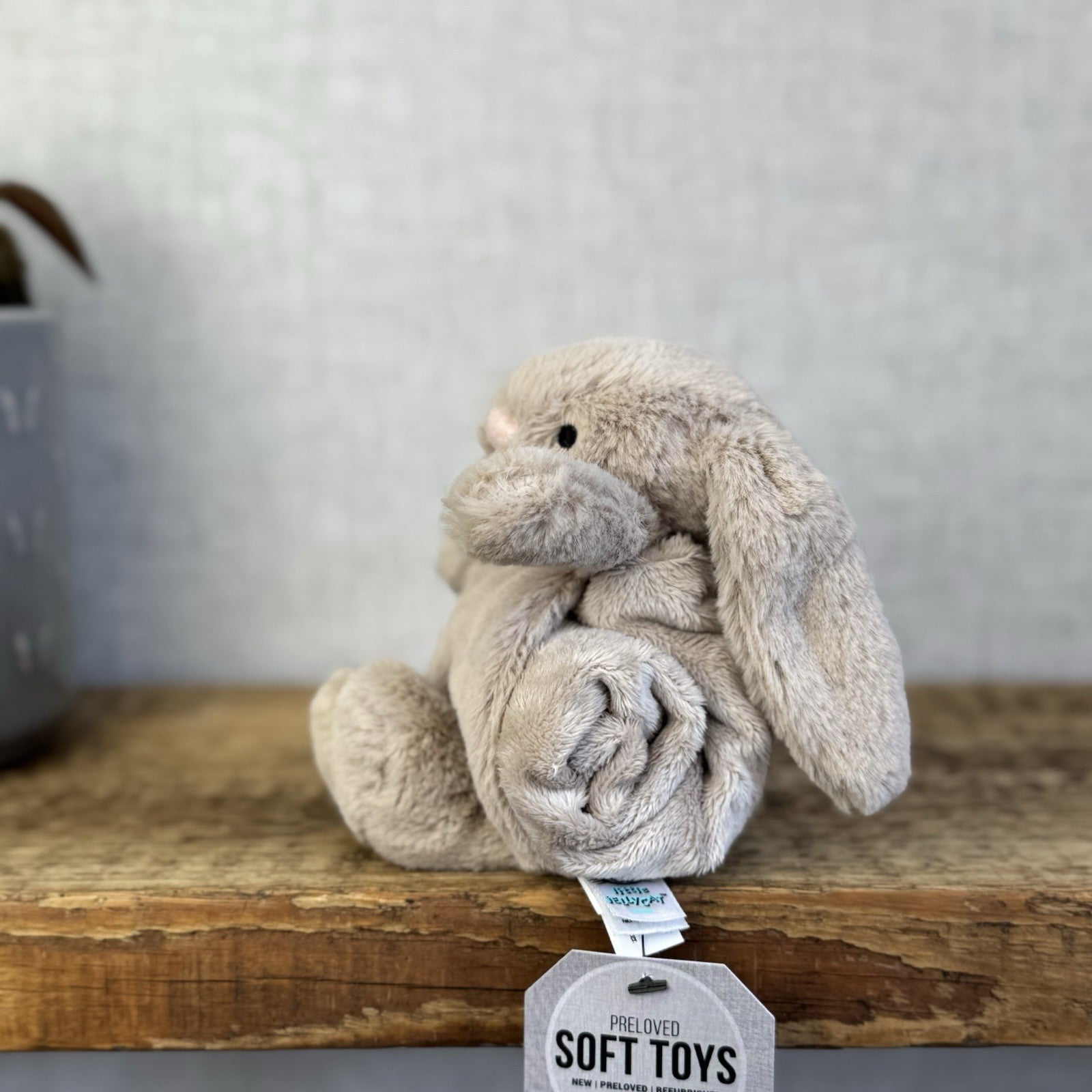 Jellycat Bashful Bunny Roll Up Soother - Beige Bunny Soother NWOT Retired 