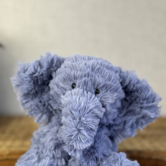 Jellycat Small Fuddlewuddle Elephant - SMALL Size Rare And Retired Blue 6”