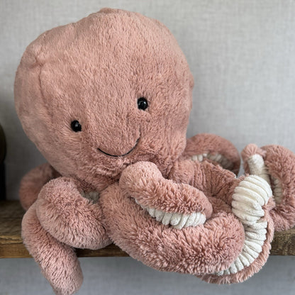 Jellycat Really Big Odell Octopus - Peach Large Octopus Beanie Toy Retired 86cm