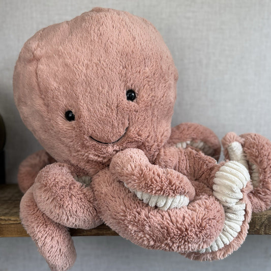 Jellycat Really Big Odell Octopus - Peach Large Octopus Beanie Toy Retired 86cm