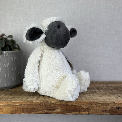 Jellycat Medium Bashful Grey Face Lamb - Medium Cream Lamb Beanie Plush 12"