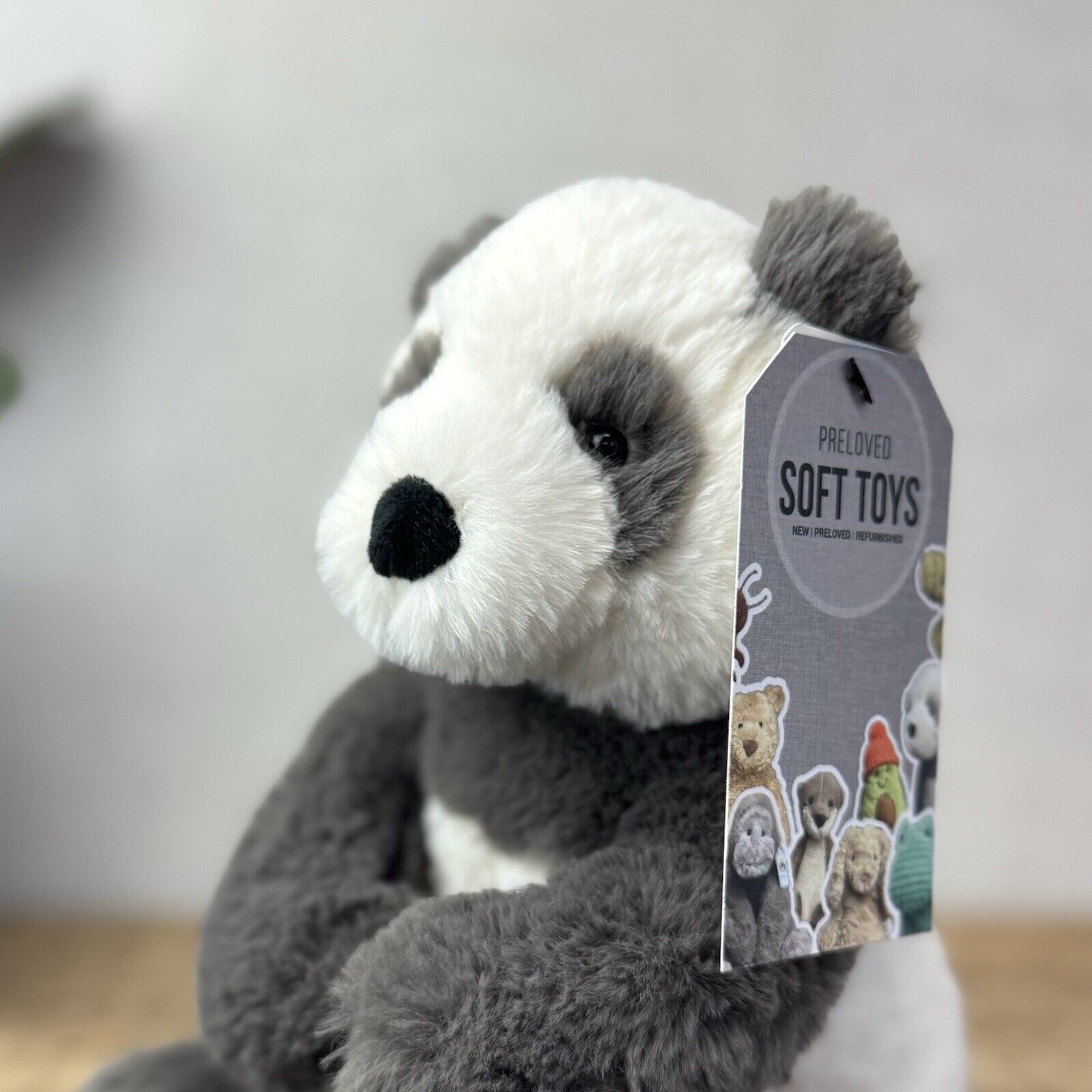 Jellycat Small Harry Panda Cub - Super Soft Panda Beanie Plush 8” Rare (2)