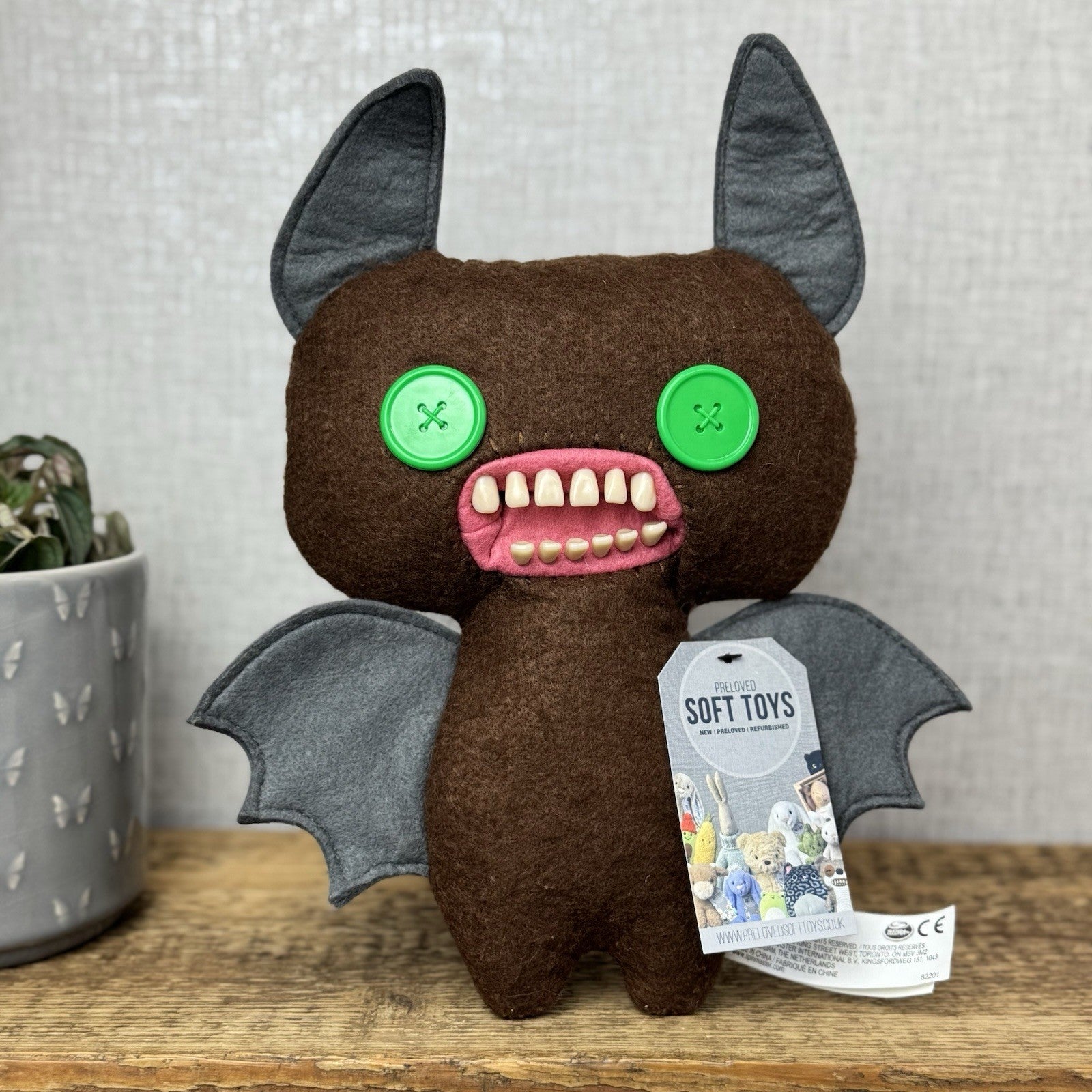Fuggler Winged Bat - Limited Edition Brown Winged Bat Soft Toy Monster Plush Toy