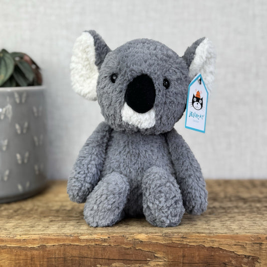 Jellycat Tumbletuft Koala - Grey Koala Bear Soft Toy Beanie Textured 8” New Tags