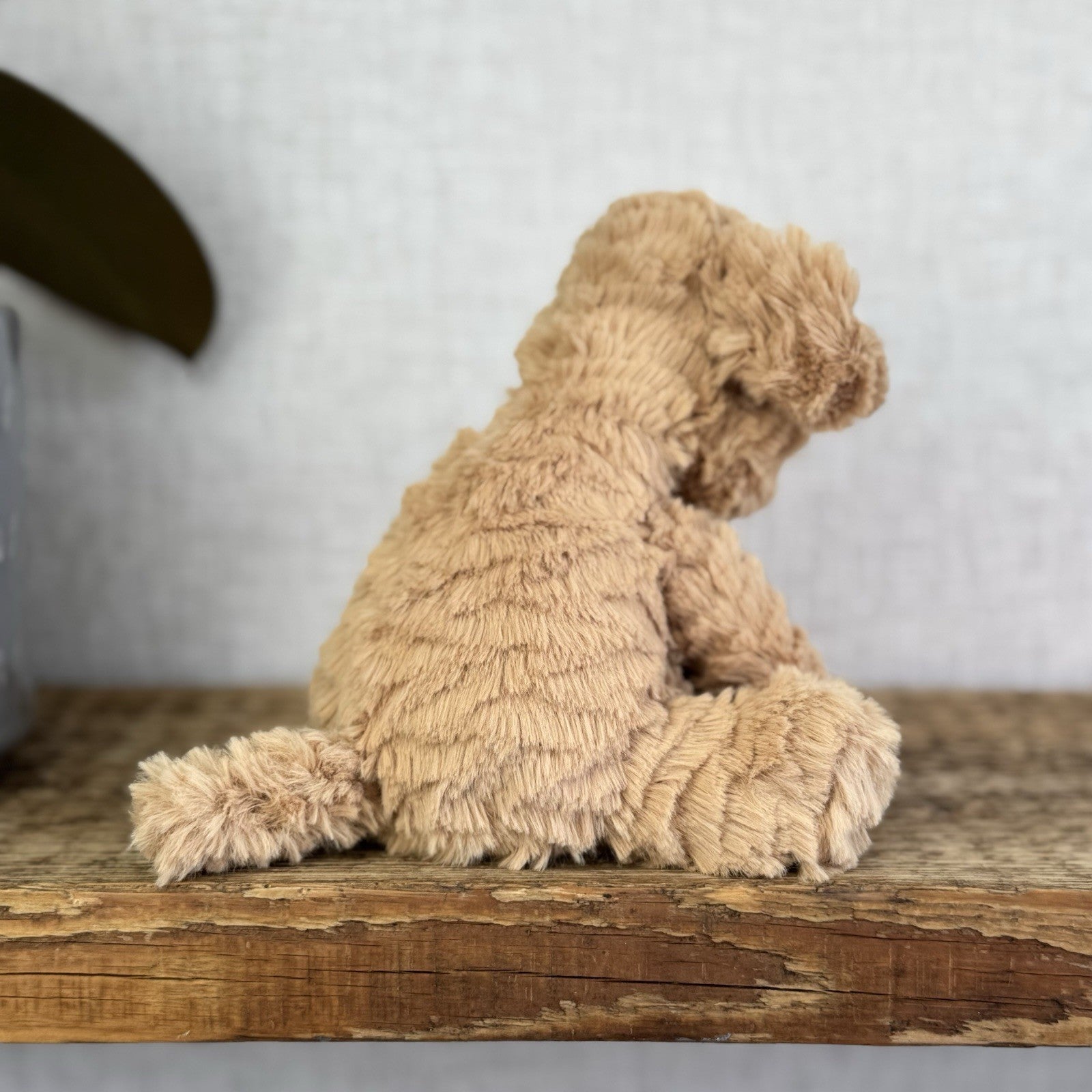 Jellycat Small Fuddlewuddle Puppy - Small Sitting Textured Honey Dog Retired 6"