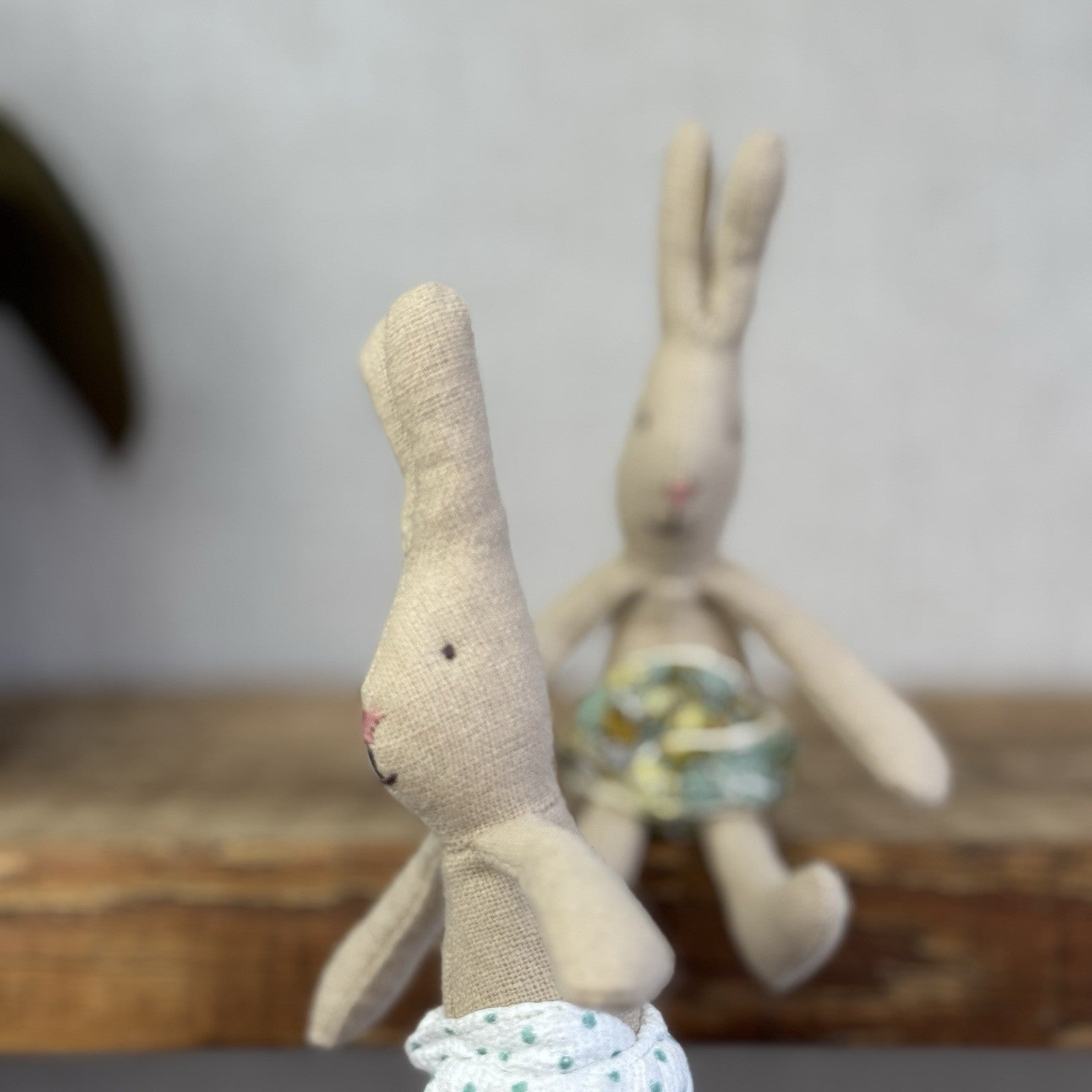Maileg Baby Rabbits/newborn Bunnies X2 In Cloth Diapers Retired & Rare Bundle