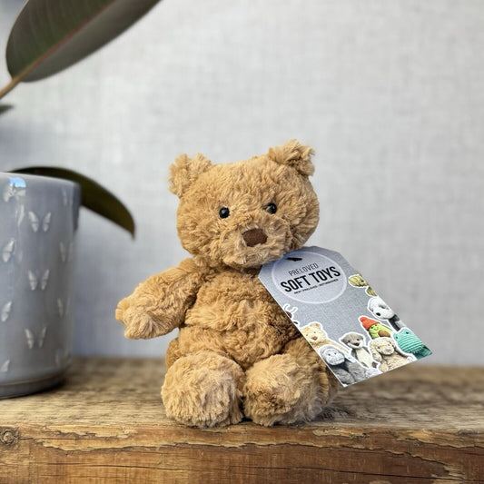 Jellycat Tiny Bartholemew Bear - Tiny Bear Jellycat Beanie Light Brown 7"