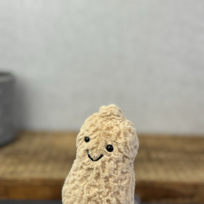 Jellycat Amusable Peanut - Small Beige Peanut Soft Toy Beanie 5"