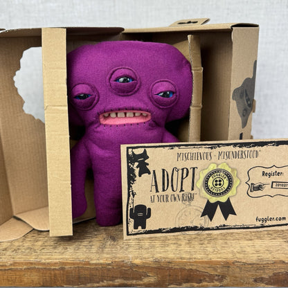 Fuggler Collectible Annoyed Alien Purple With Box And Certificate
