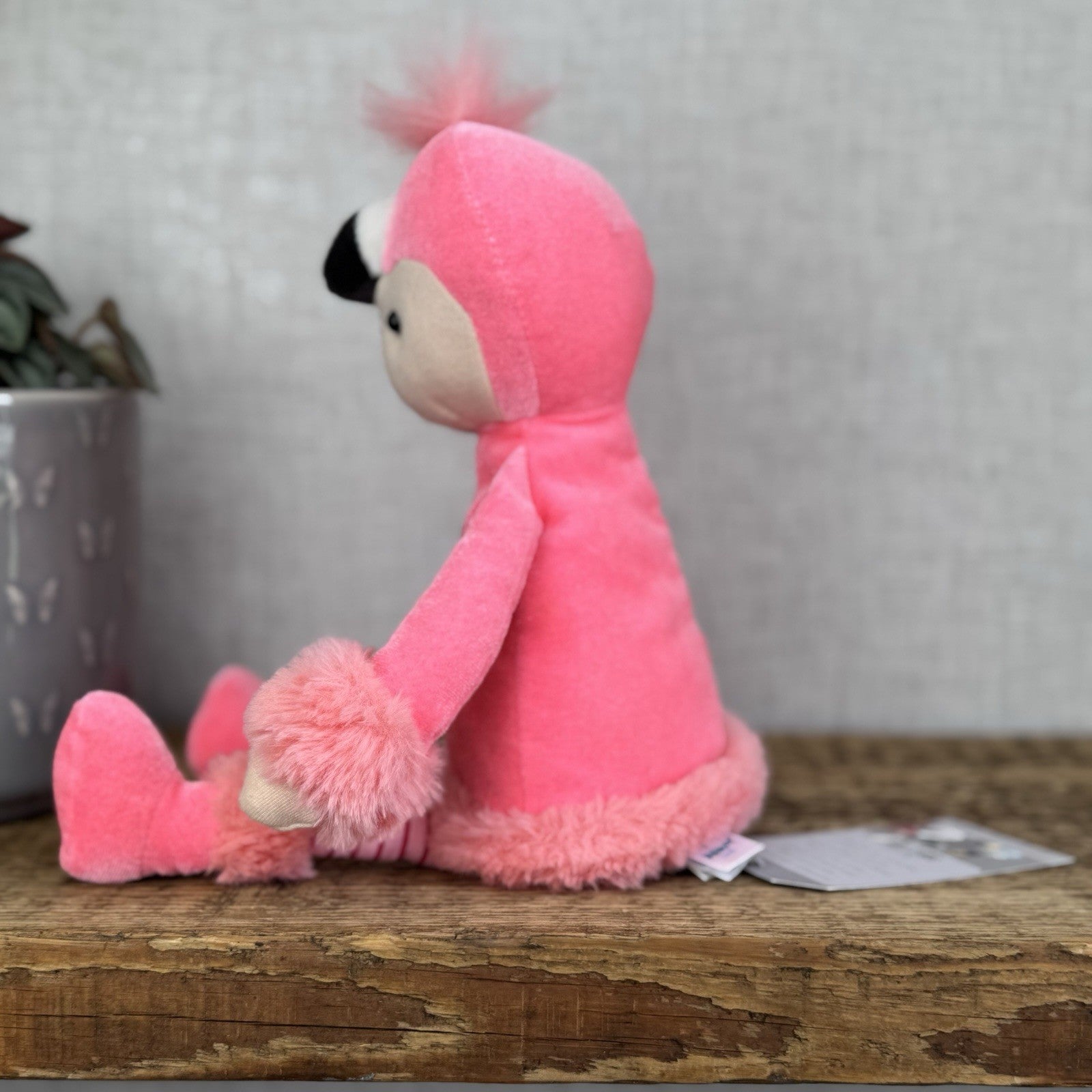 Jellycat Pink Perky Flamingo Flapper Doll Soft Plush Toy Ragdoll 12"