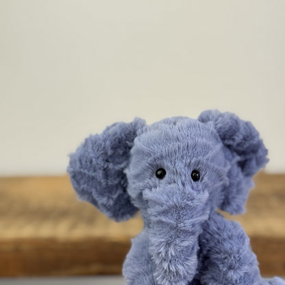 Jellycat Tiny Fuddlewuddle Elephant - Blue Soft Toy Retired Beanie 5"