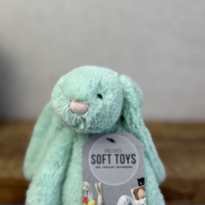 Jellycat Small Bashful Mint Bunny - Green Small Bashful Rabbit Retired 8" (#2)