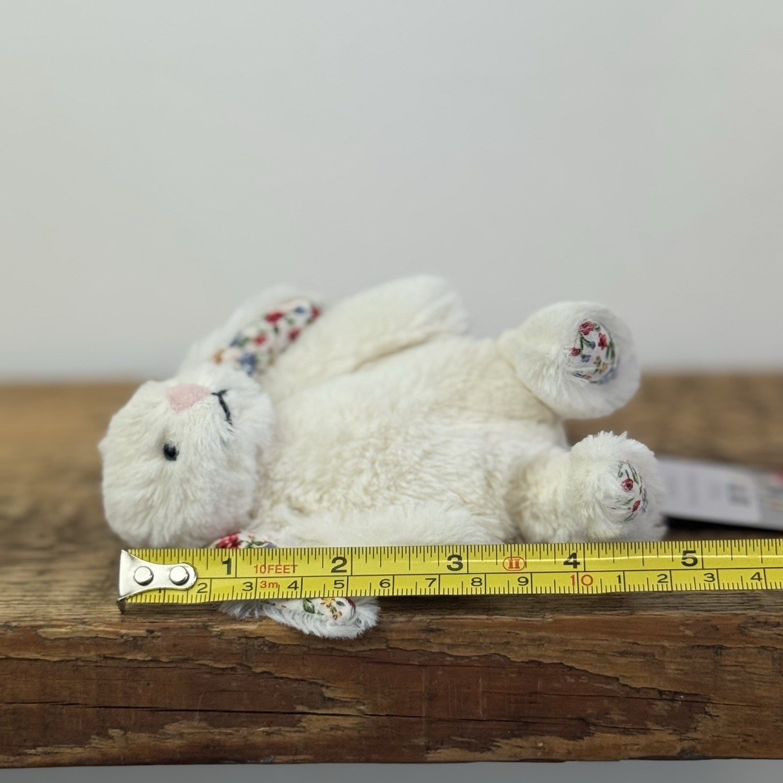Jellycat Tiny Cream Blossom Bunny- Mini Cream Bunny Blossom/Floral Ears 5"