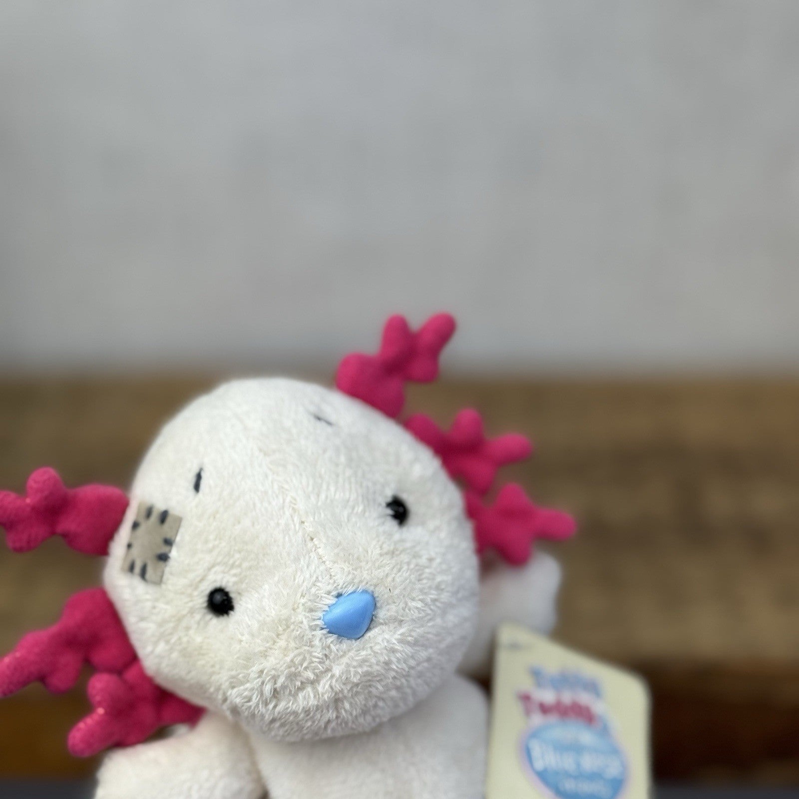 Blue Nose Friends Eduado The Axolotl White/pink Rare Collectible (imperfect Tag)