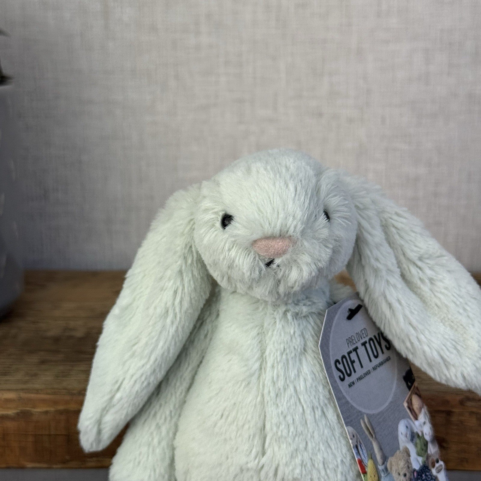 Jellycat Rare Retired Small Bashful Seaspray Pale Green Bashful Bunny NWOT