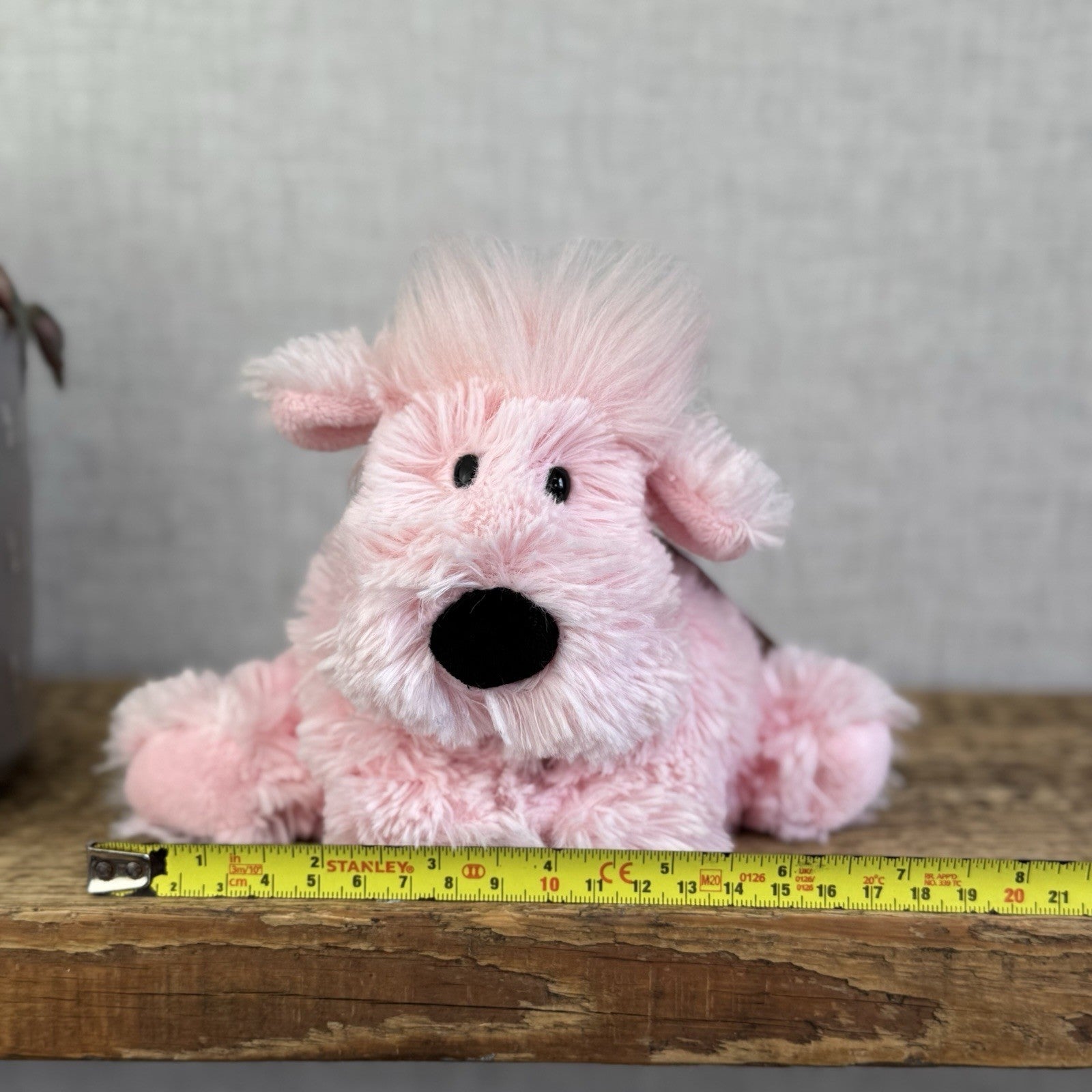 Jellycat Small Pink Truffles Dog Puppy- Floppy Dog Pillow Beanie Rare 7”