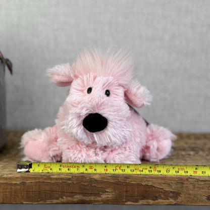 Jellycat Small Pink Truffles Dog Puppy- Floppy Dog Pillow Beanie Rare 7”