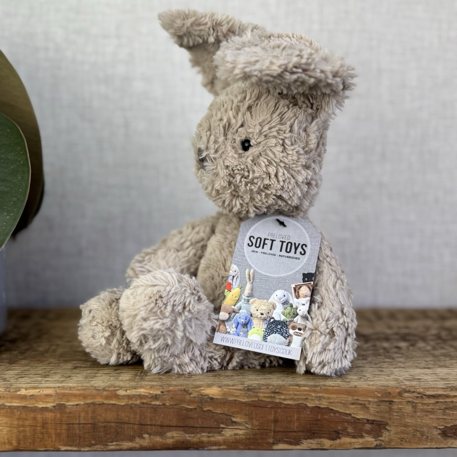 Jellycat Beige Iggle Squiggle Mumble Bunny Rabbit - Small Textured Beanie 10"